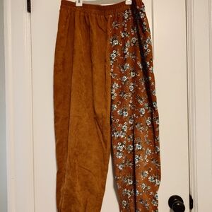 SHEIN Curve Rust Floral Pants